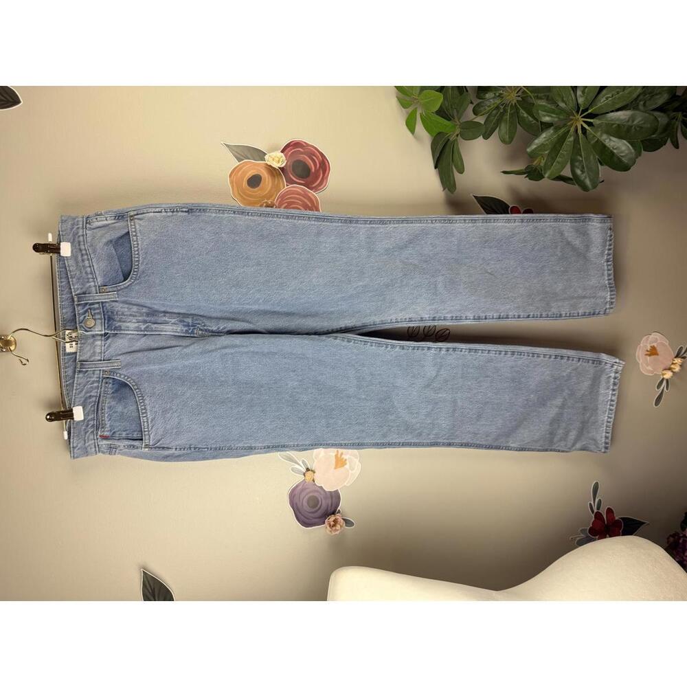Sunday Best by Aritzia Light Wash Straight High Rise Denim Jeans - Size - 12